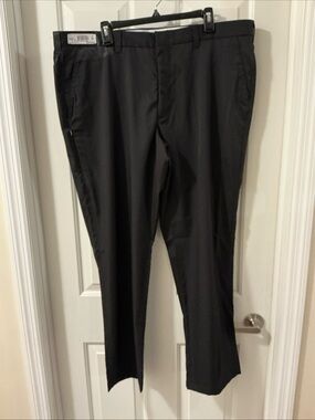 Lot of 2 Aramark Flex Fit Mens Work/Dress Pants UPF-50 Black 42x32 NWTs